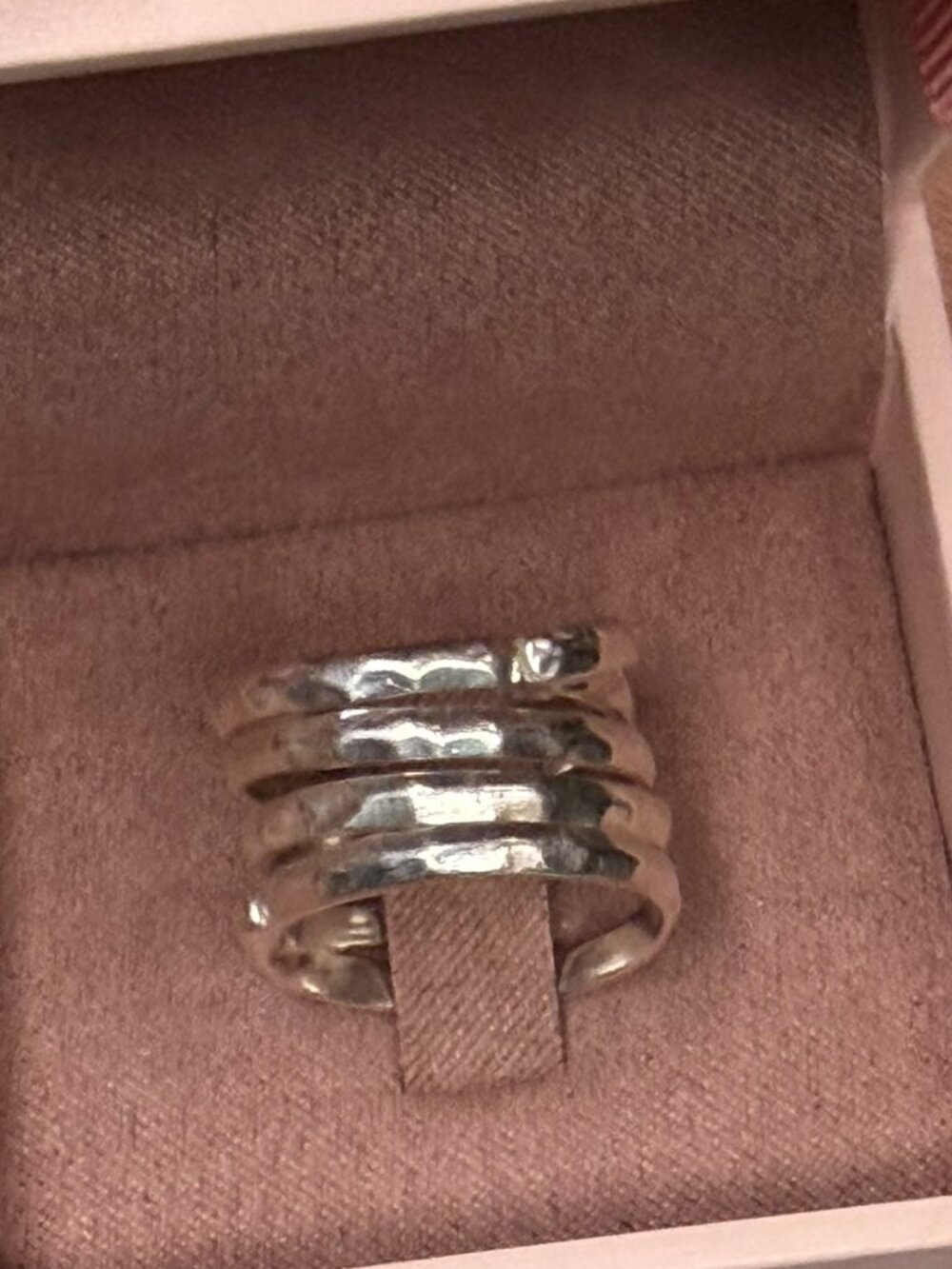 Silpada Silver-Tone Stacked Statement Ring - Size 7 - Picture 6 of 7
